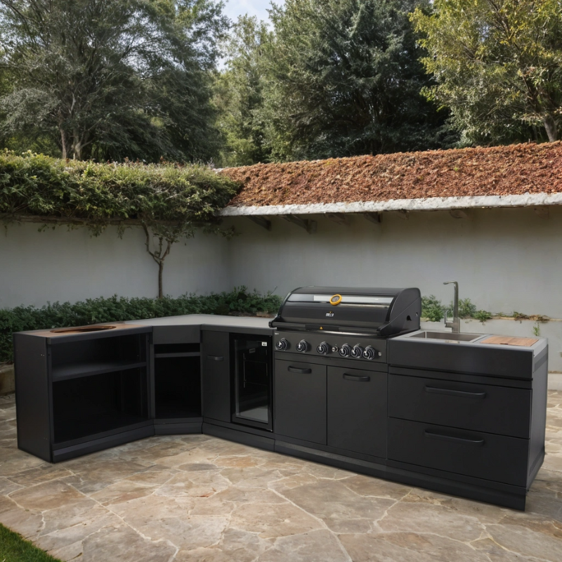 GRLLR Connect Outdoor Kitchen Including BBQ, Sink, Fridge, Kamado Unit & Kamado