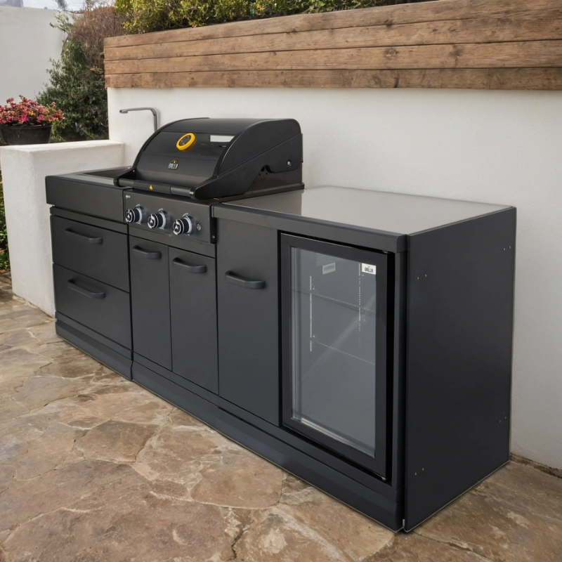 GRLLR Connect Outdoor Kitchen with Sink, Fridge and Prime G3S BBQ