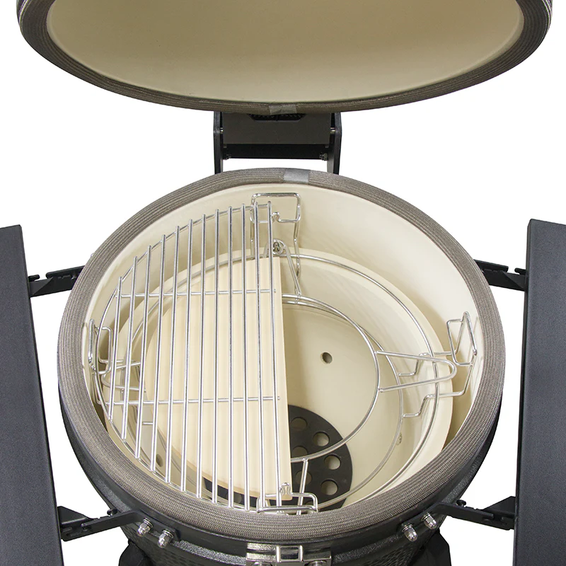 GRLLR Ember Kamado Classic 18 inch in Matt Black with Trolley