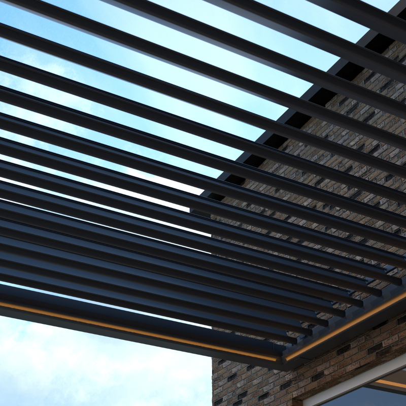 Deponti Pinela Motorised Aluminium Pergola with Adjustable Louvered Roof