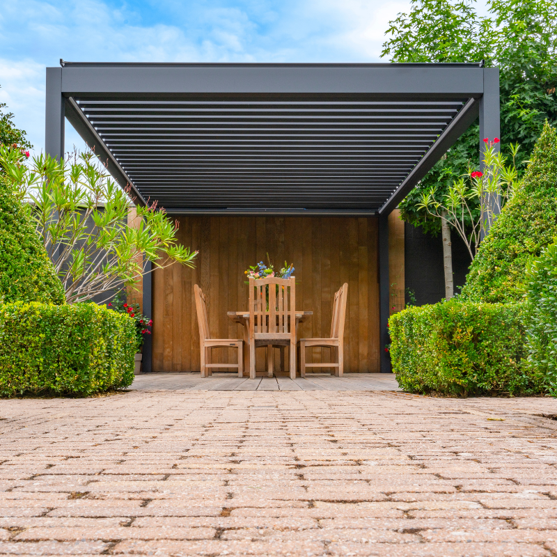 Deponti Pinela Motorised Aluminium Pergola with Adjustable Louvered Roof