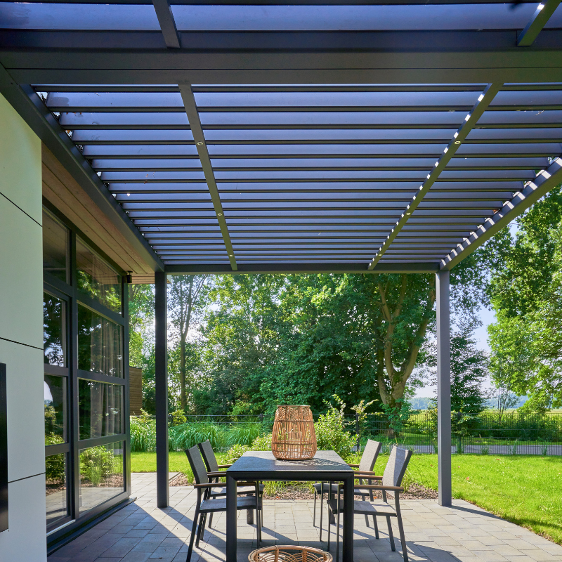 Deponti Pinela Motorised Aluminium Pergola with Adjustable Louvered Roof
