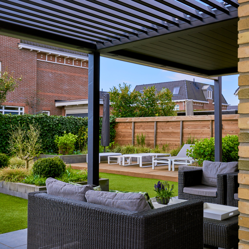 Deponti Pinela Motorised Aluminium Pergola with Adjustable Louvered Roof