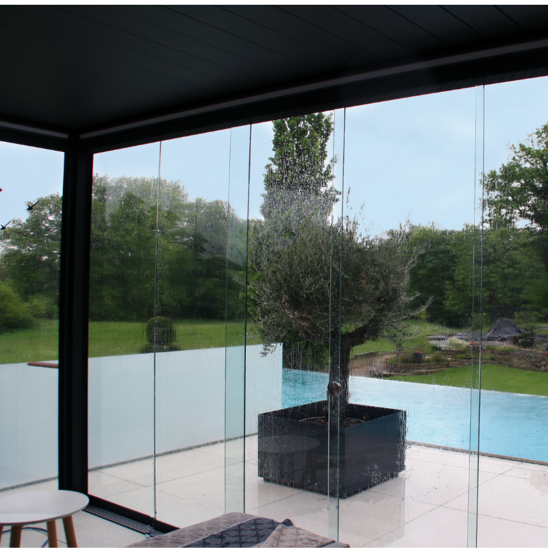 Deponti Pinela Motorised Aluminium Pergola with Adjustable Louvered Roof