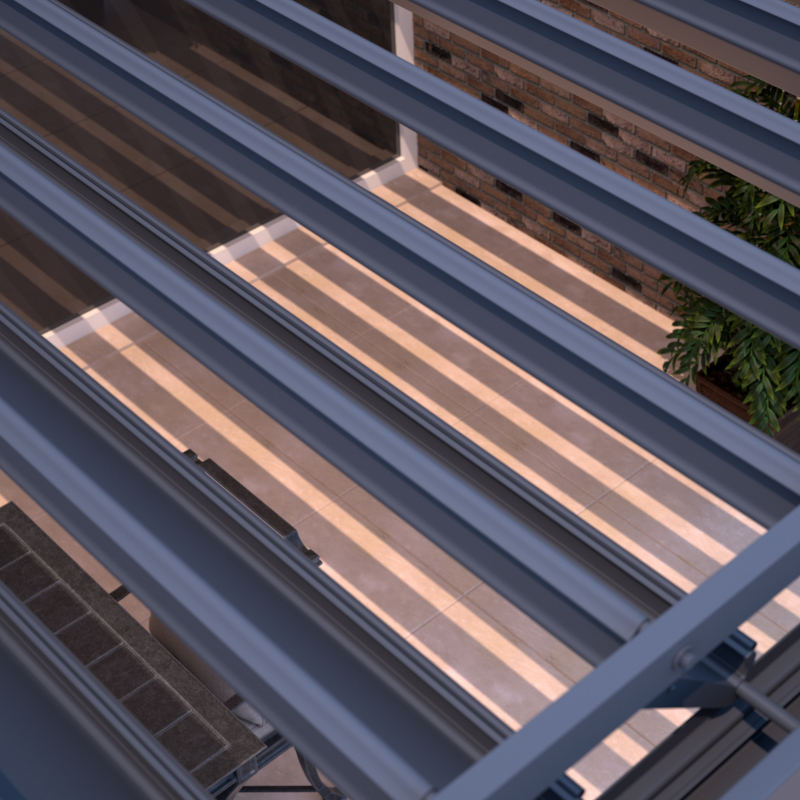 Deponti Pinela Motorised Aluminium Pergola with Adjustable Louvered Roof