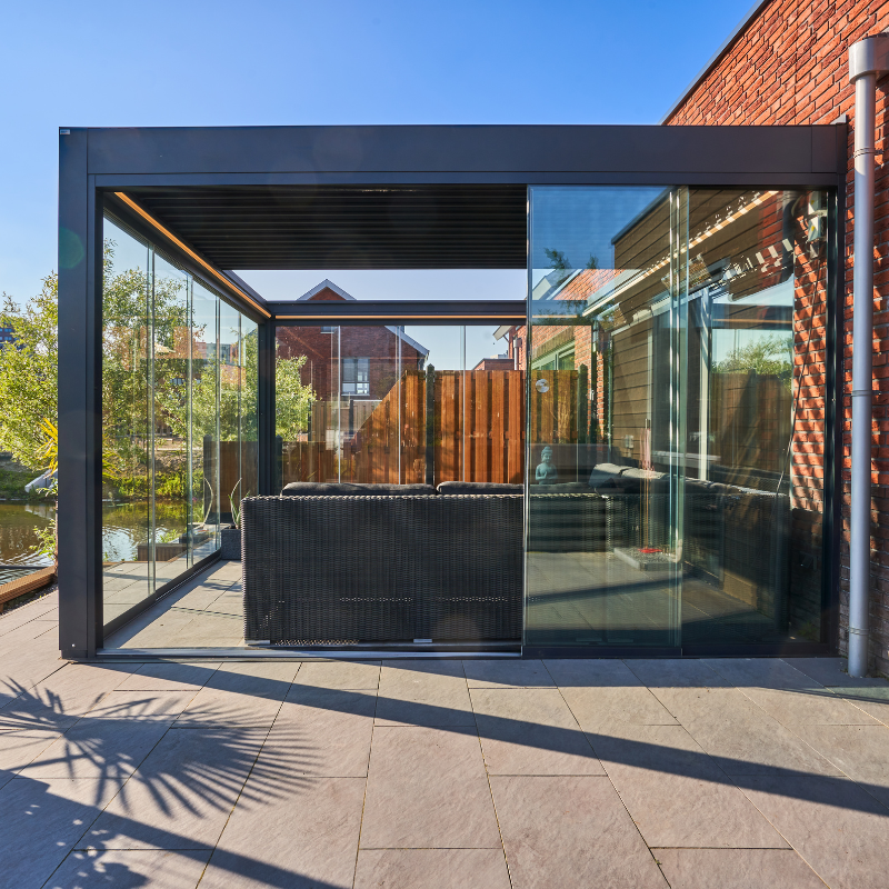 Deponti Pinela Deluxe Aluminium Pergola Deluxe Electric Retractable Roof