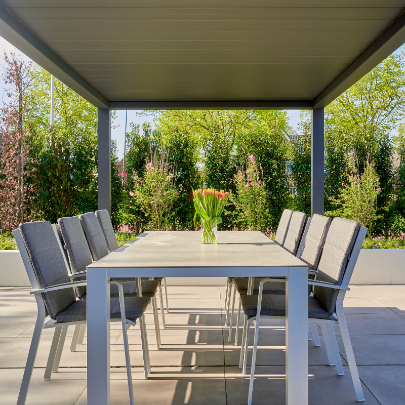 Deponti Pinela Deluxe Aluminium Pergola Deluxe Electric Retractable Roof