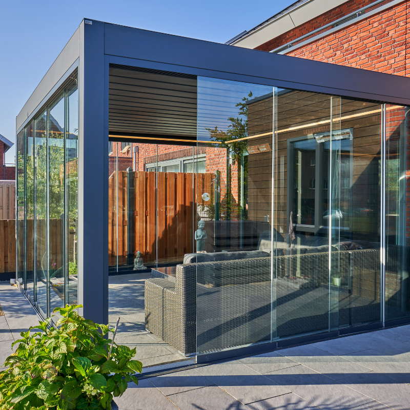 Deponti Pinela Deluxe Aluminium Pergola Deluxe Electric Retractable Roof