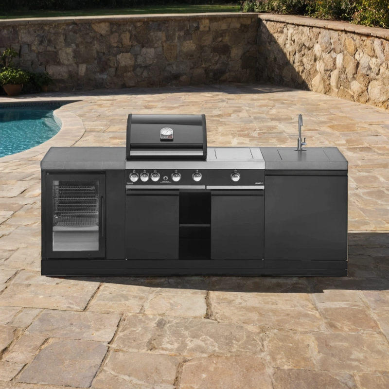 GrandPro 230 Premium G4 Plus Outdoor Kitchen with Fridge + Sink