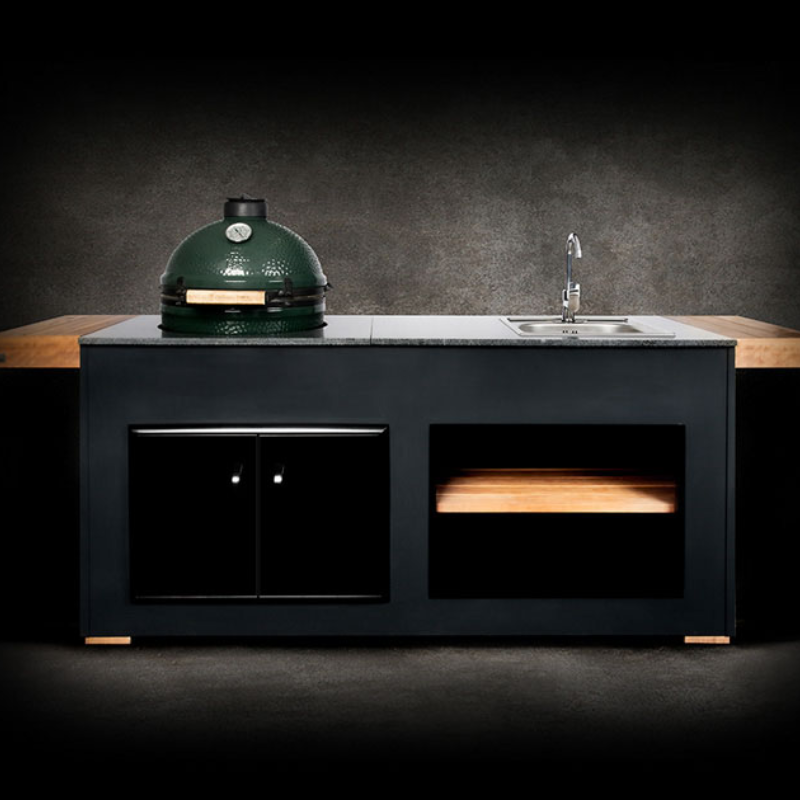 Grillandia The Egg Nest Outdoor Kitchen with Sink & Big Green Egg