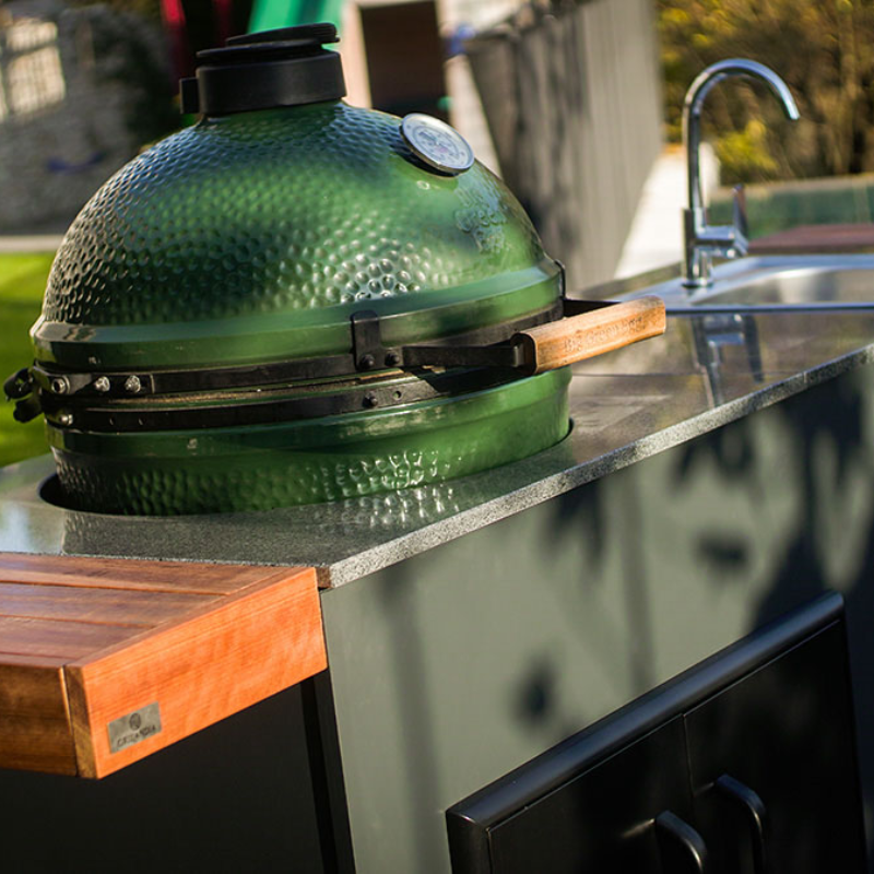 Grillandia The Egg Nest Outdoor Kitchen with Sink & Big Green Egg