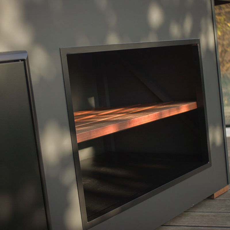 Grillandia The Egg Nest Outdoor Kitchen with Sink & Big Green Egg