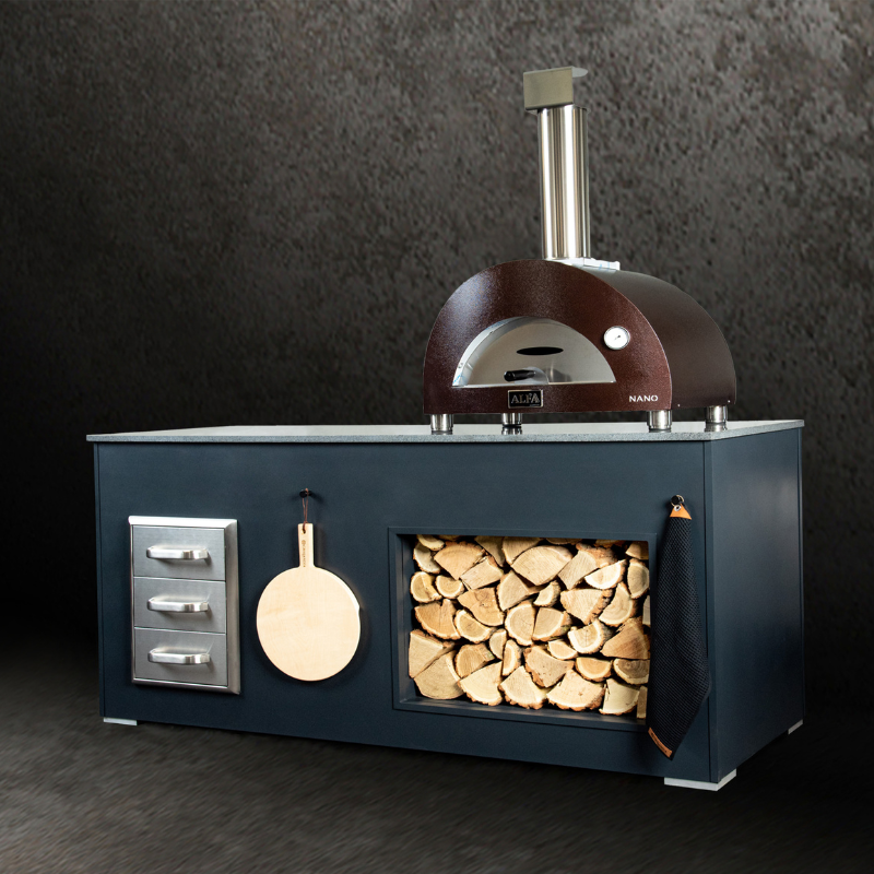 Grillandia Outdoor Kitchen & Alfa Forni Nano Pizza Oven Unit