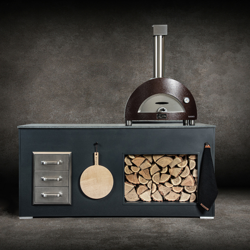 Grillandia Outdoor Kitchen & Alfa Forni Nano Pizza Oven Unit