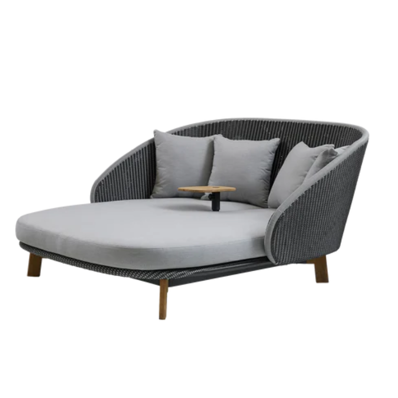 Cane-Line Design Peacock Light Grey Outdoor Day Bed