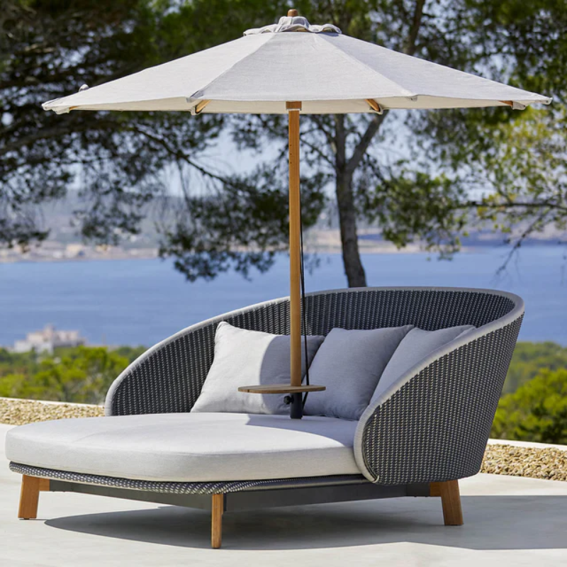 Cane-Line Design Peacock Light Grey Outdoor Day Bed