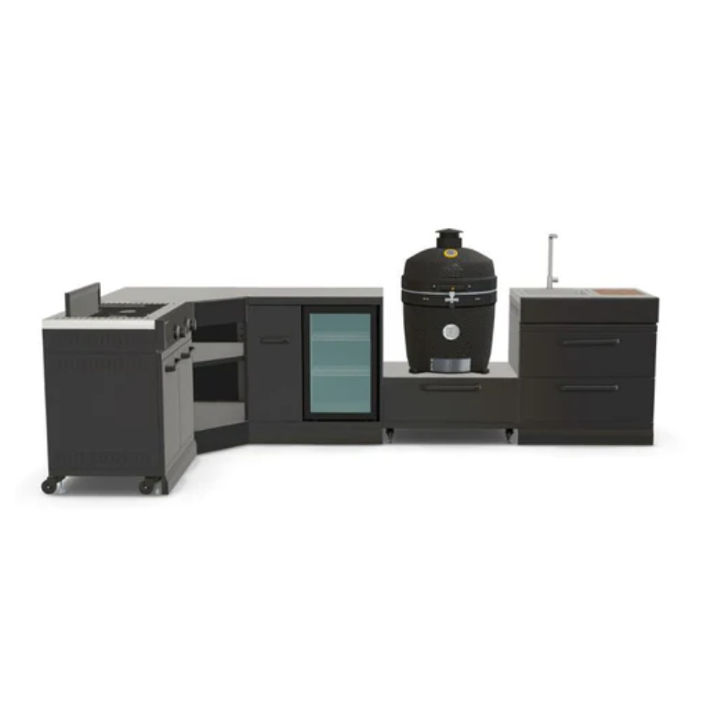 GRLLR Outdoor Kitchen - Kamado Station, Stove, Fridge and Sink