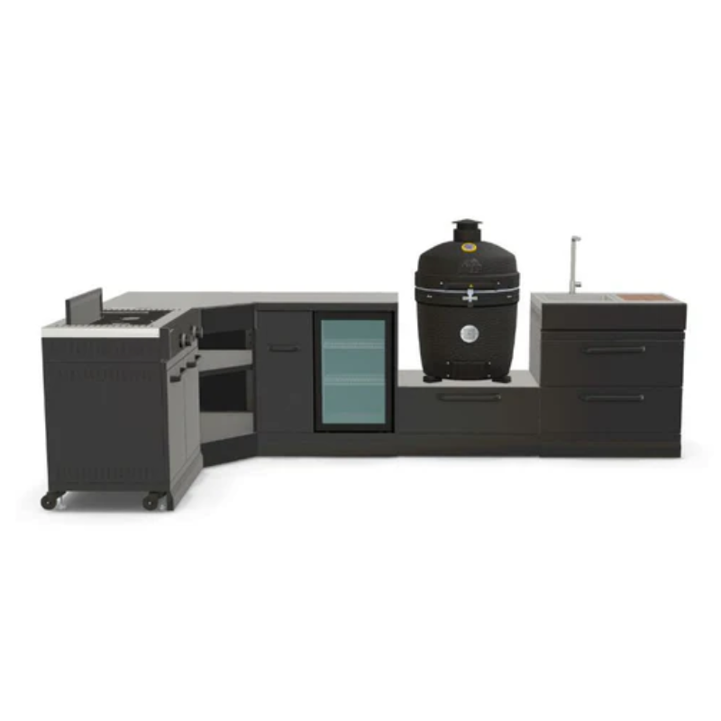 GRLLR Outdoor Kitchen - Kamado Station, Stove, Fridge and Sink