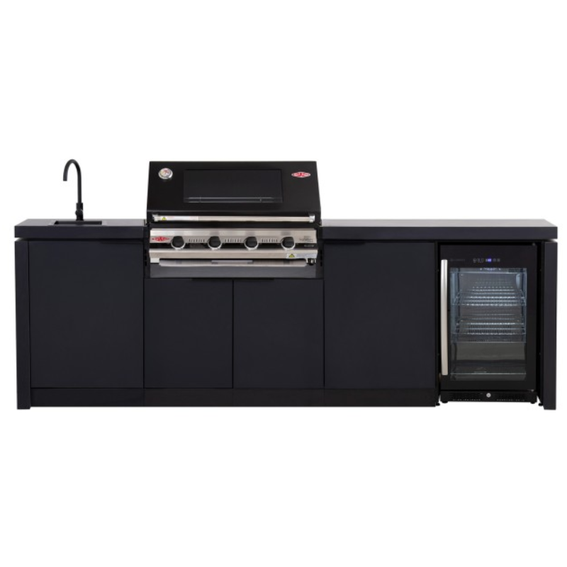 Cabinex Classic Series Outdoor Kitchen with BeefEater 3000E 4 Burner BBQ with Fridge and Sink