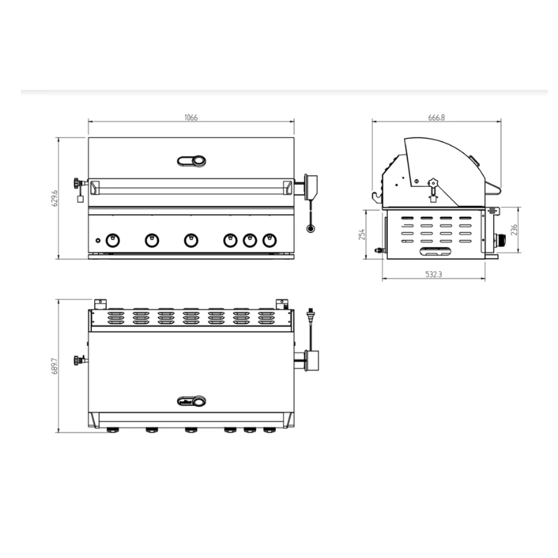 Whistler Fairford Luxury 5-Burner BBQ with Integrated Grill Cabinet