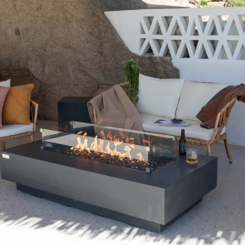 Elementi Fire Plus Positano Fire Table in Dark Grey