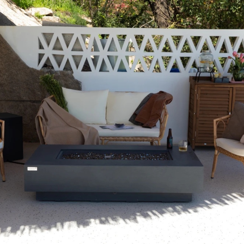 Elementi Fire Plus Positano Fire Table in Dark Grey