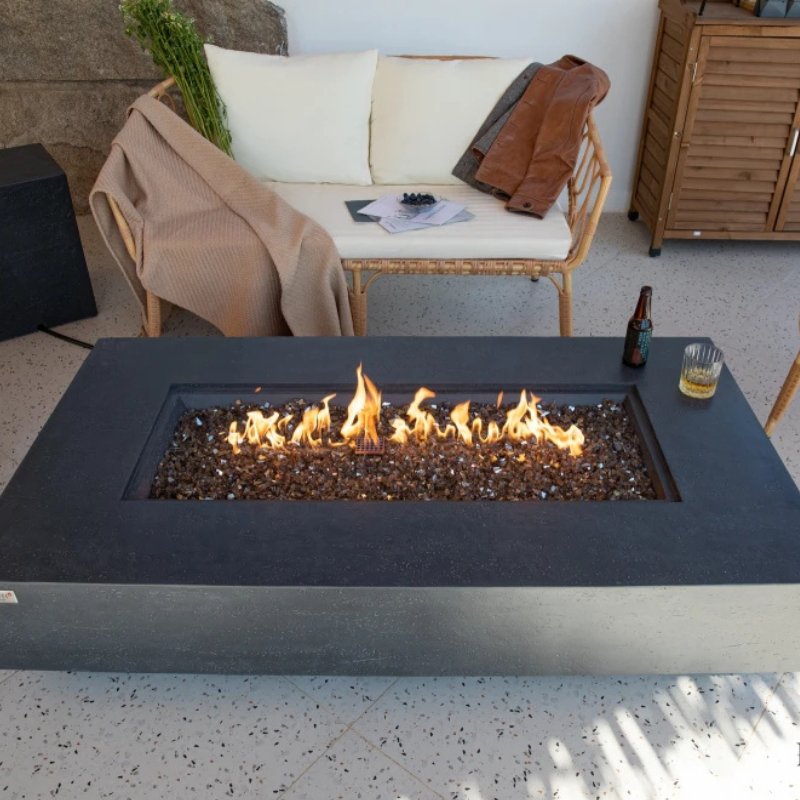 Elementi Fire Plus Positano Fire Table in Dark Grey
