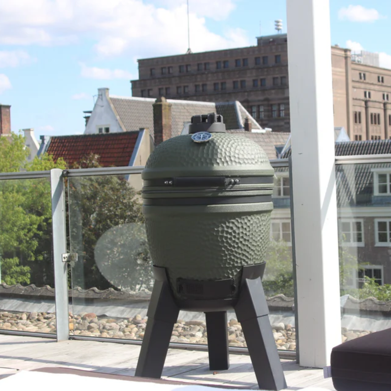 Moddern Kamado Orignal in Olive Green with Egg Nest