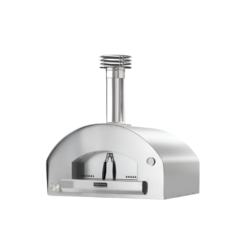 Fontana Mangiafuoco Dual Fuel Pizza Oven in Stainless Steel