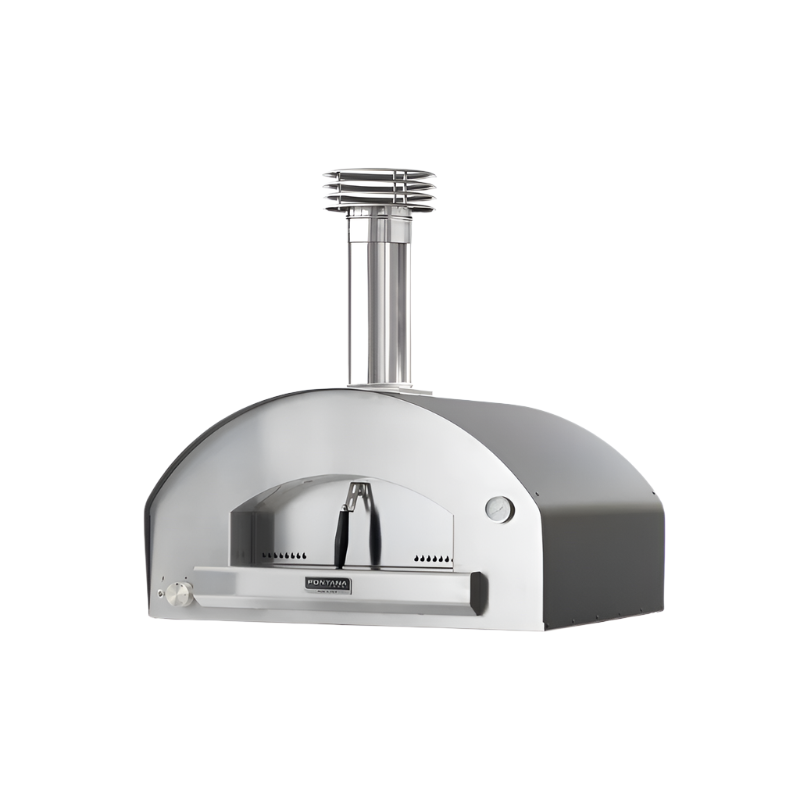 Fontana Mangiafuoco Dual Fuel Pizza Oven in Stainless Steel
