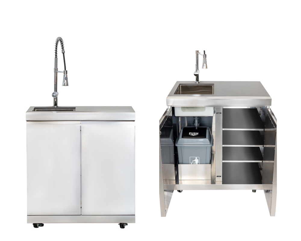 Whistler Oaksey Outdoor Kitchen 6 Burner BBQ, Sink and Fridge