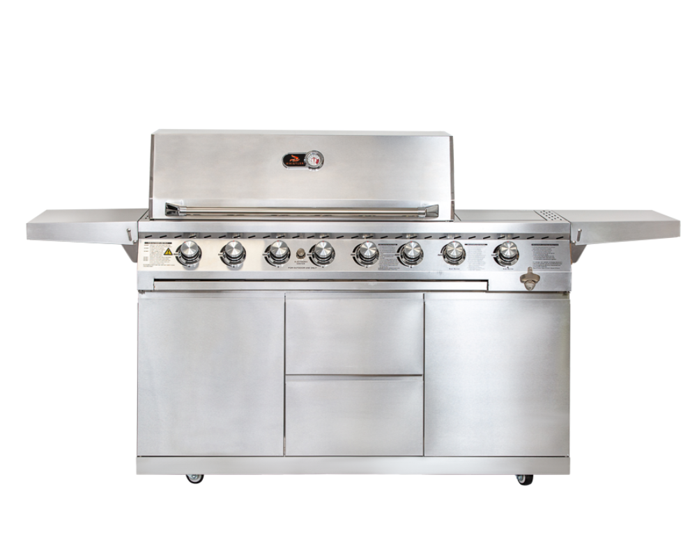 Whistler Cirencester Stanton Outdoor Kitchen 6 Burner BBQ, Sink and Fridge