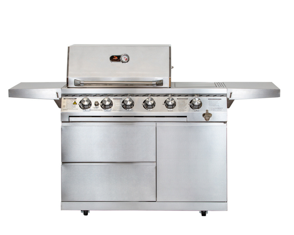 Whistler Cirencester Stroud Outdoor Kitchen 4 or 6 Burner BBQ, Sink and Fridge