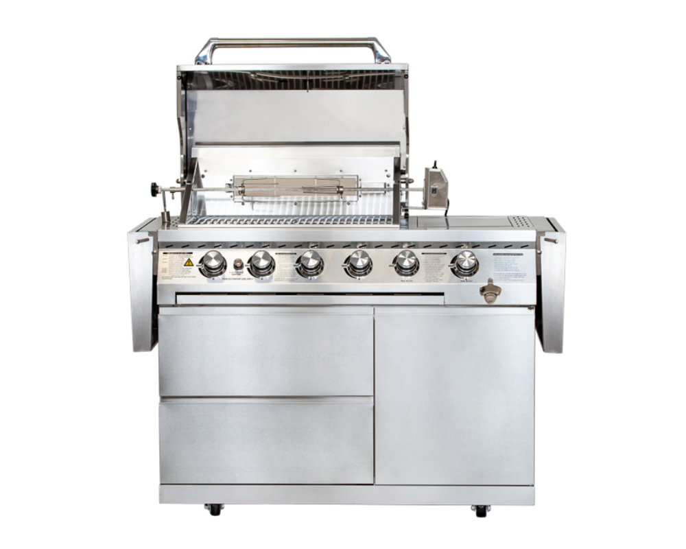 Whistler Cirencester Stroud Outdoor Kitchen 4 or 6 Burner BBQ, Sink and Fridge