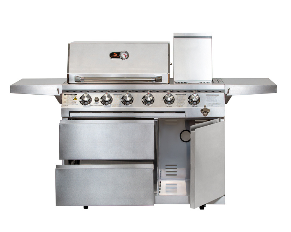 Whistler Cirencester Stroud Outdoor Kitchen 4 or 6 Burner BBQ, Sink and Fridge
