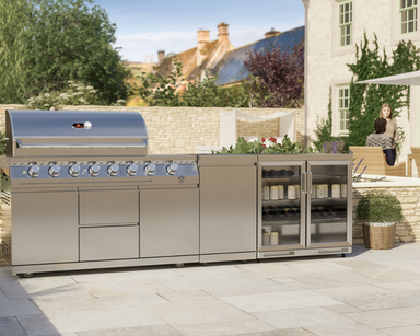 Whistler Cirencester Outdoor Kitchen 6 Burner BBQ, and Fridge Blockley