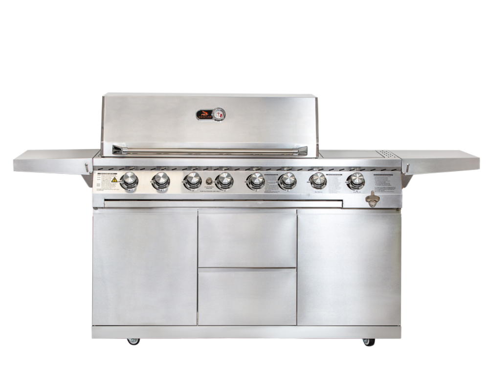 Whistler Cirencester Stroud Outdoor Kitchen 4 or 6 Burner BBQ, Sink and Fridge