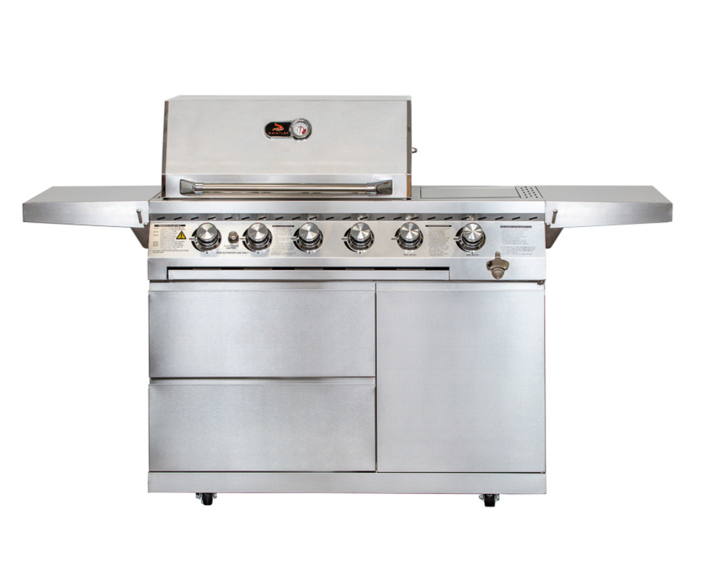 Whistler Cirencester Stroud Outdoor Kitchen 4 or 6 Burner BBQ, Sink and Fridge