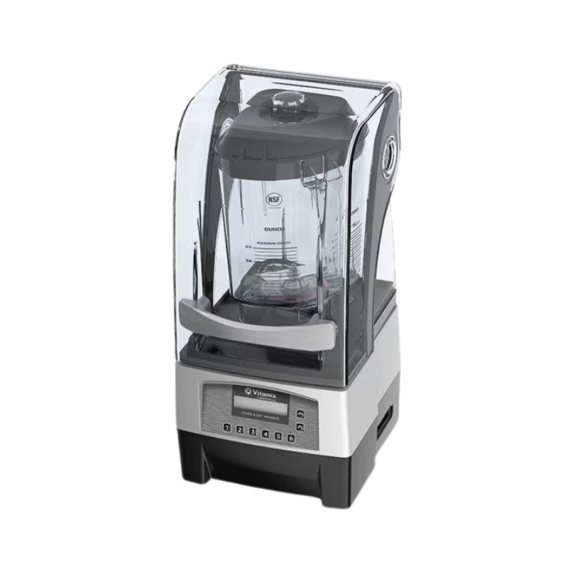 alternate side view of Vitmaix Touch and Go Advance Food Blender in Black