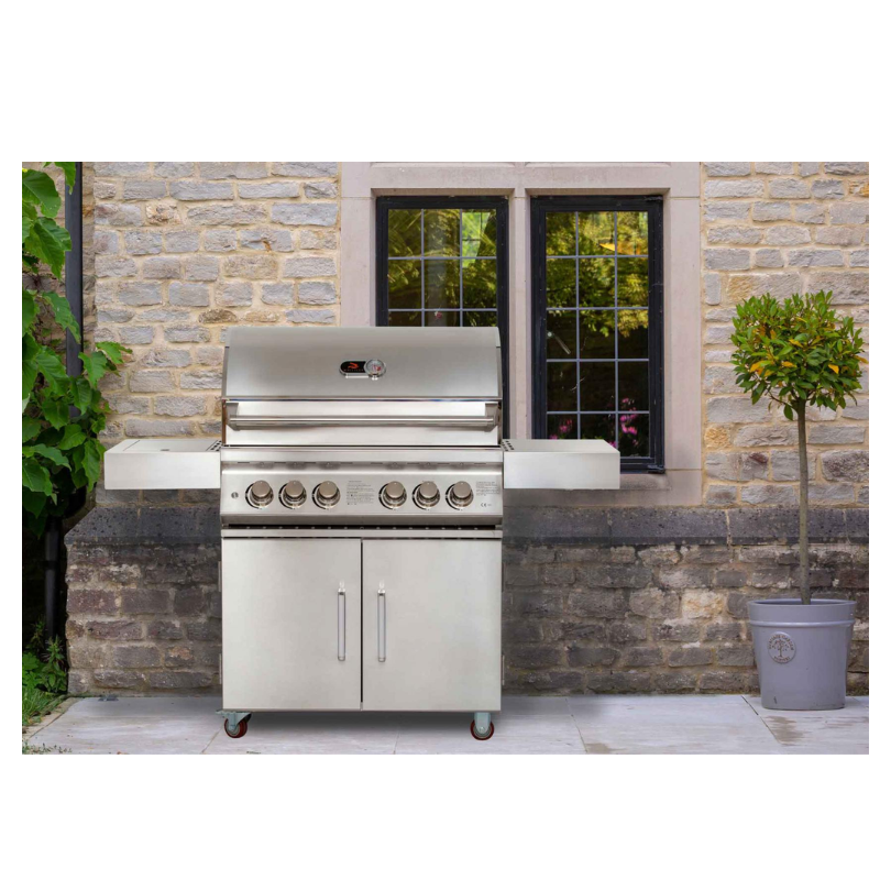 lifestyle shot of Whistler Bibury 4 + Side burner Gas BBQ