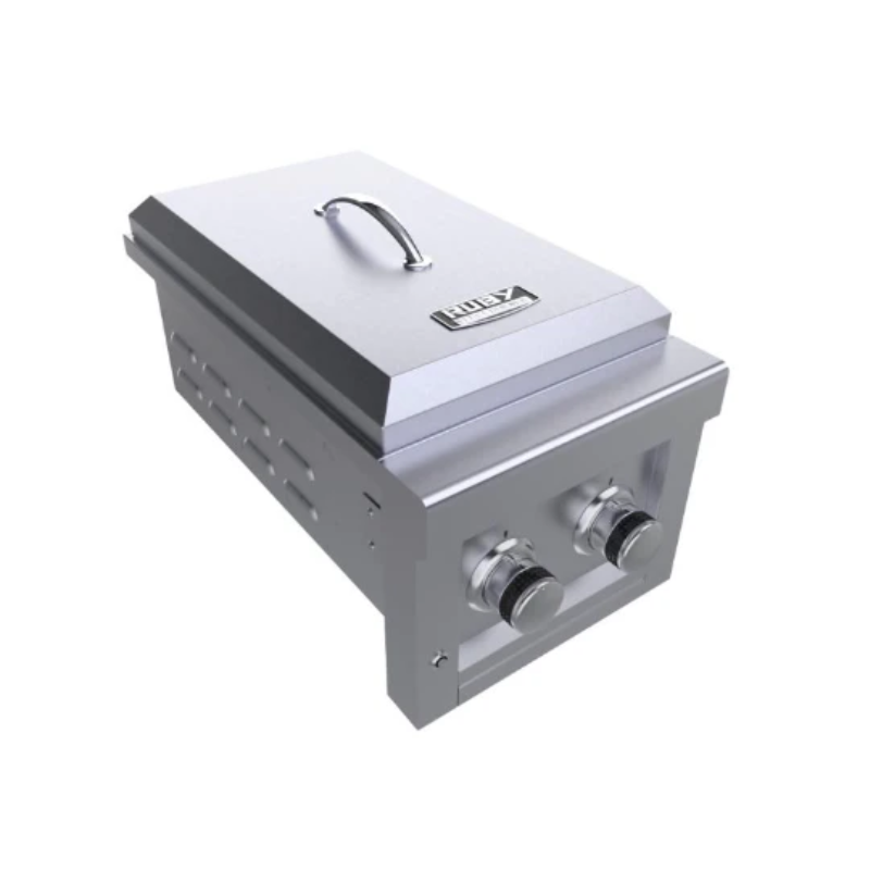 side angle of Sunstone Ruby Series Double Slide-in Burner